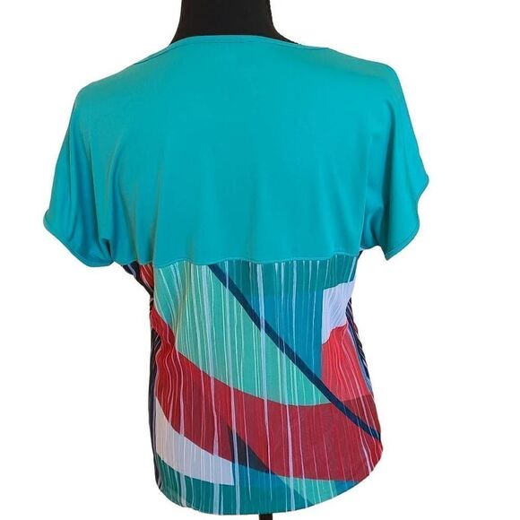 Adidas Womens Adizero Multicolor Athletic Cap Sleeve Top Large - Picture 2 of 12